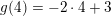 \small g(4)=-2\cdot 4+3