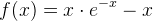 f(x)=x\cdot e^{-x}-x