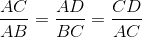 \frac{AC}{AB} = \frac{AD}{BC} = \frac{CD}{AC}
