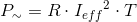 P_{\sim}=R\cdot{ I_{eff}}^2\cdot T