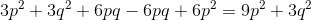 3p^2+3q^2+6pq-6pq+6p^2=9p^2+3q^2