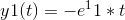 y1(t) = - e^11*t
