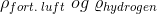 \rho _{fort.\; luft} \; og\; \varrho _{hydrogen}