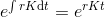e^{\int rK\textup{d}t}=e^{rKt}
