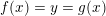 \small f(x)=y=g(x)