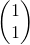 \begin{pmatrix} 1 \\ 1 \end{pmatrix}