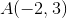 A(-2,3)