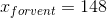 x_{forvent}=148