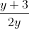 \frac{y+3}{2y}