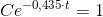 Ce^{-0,435\cdot t}=1