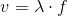 v = \lambda\cdot f