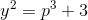 y^2=p^3+3