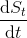 \frac{\mathrm{d} S_t}{\mathrm{d} t}