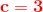 \mathbf{\color{Red} c=3}