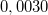 \small 0,0030