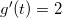 g'(t)=2