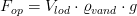 F_{op}=V_{lod}\cdot \varrho _{vand}\cdot g