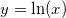 \small y=\ln(x)