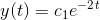y(t)=c_1e^-^2^t