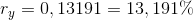 r_y=0,13191=13,191\%