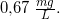 \small 0{,}67\; \tfrac{mg}{L}.