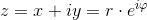 z=x+iy=r\cdot e^{i\varphi }