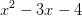 x^2-3x-4
