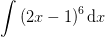 \int \left (2x-1 \right )^6\mathrm{d}x