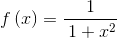 f\left(x\right)=\frac{1}{\:1+x^2}
