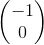 \begin{pmatrix} -1 \\ 0 \end{pmatrix}