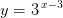 y = 3^{\, x-3}