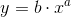 y = b\cdot x^a