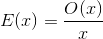 E(x)=\frac{O(x)}{x}