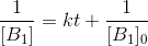 \frac{1}{[B_1]}=kt+\frac{1}{[B_1]_0}