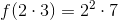 f(2\cdot 3)=2^{2}\cdot 7