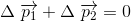 \Delta\left \overrightarrow{p_1} +\Delta\left \overrightarrow{p_2}=0