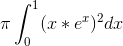 \pi \int_{0}^{1}(x*e^x)^2 dx