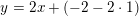 \small y=2x+(-2-2\cdot 1)