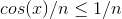 cos(x)/n \leq 1/n
