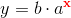 y=b\cdot a^\mathbf{\color{Red} x}