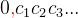 0\mathbf{\color{Red} ,}c_1c_2c_3...