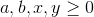 a,b,x,y \ge 0