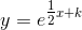 y=e^{\tfrac{1}{2}x+k}