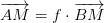 \overrightarrow{AM}=f\cdot \overrightarrow{BM}