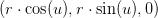 (r\cdot \cos(u),r\cdot \sin(u),0)
