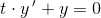 t\cdot y{\, }'+y=0