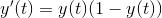 y'(t)=y(t)(1-y(t))