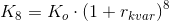 K_8=K_o\cdot \left ( 1+r_{kvar} \right )^8