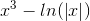 x^3-ln(\left | x \right |)