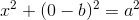 x^2+(0-b)^2=a^2